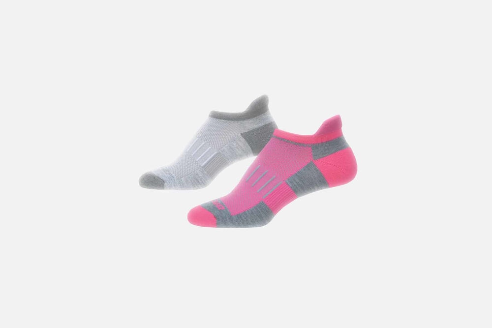 Calcetines Brooks Ghost Midweight 2-Pack Hombre Gris/Rosas | CR40875