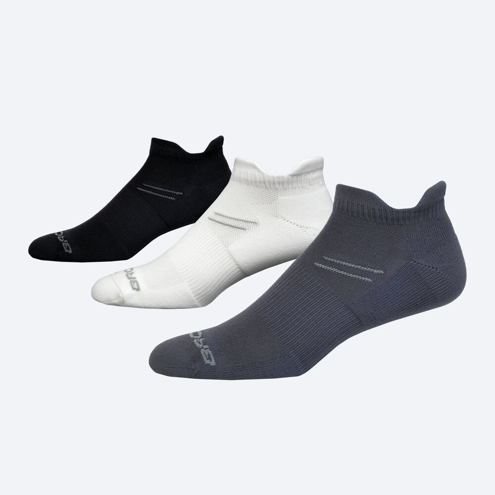 Calcetines Brooks Run-In 3-Pack Mujer Gris/Blancas/Negras | CR62397