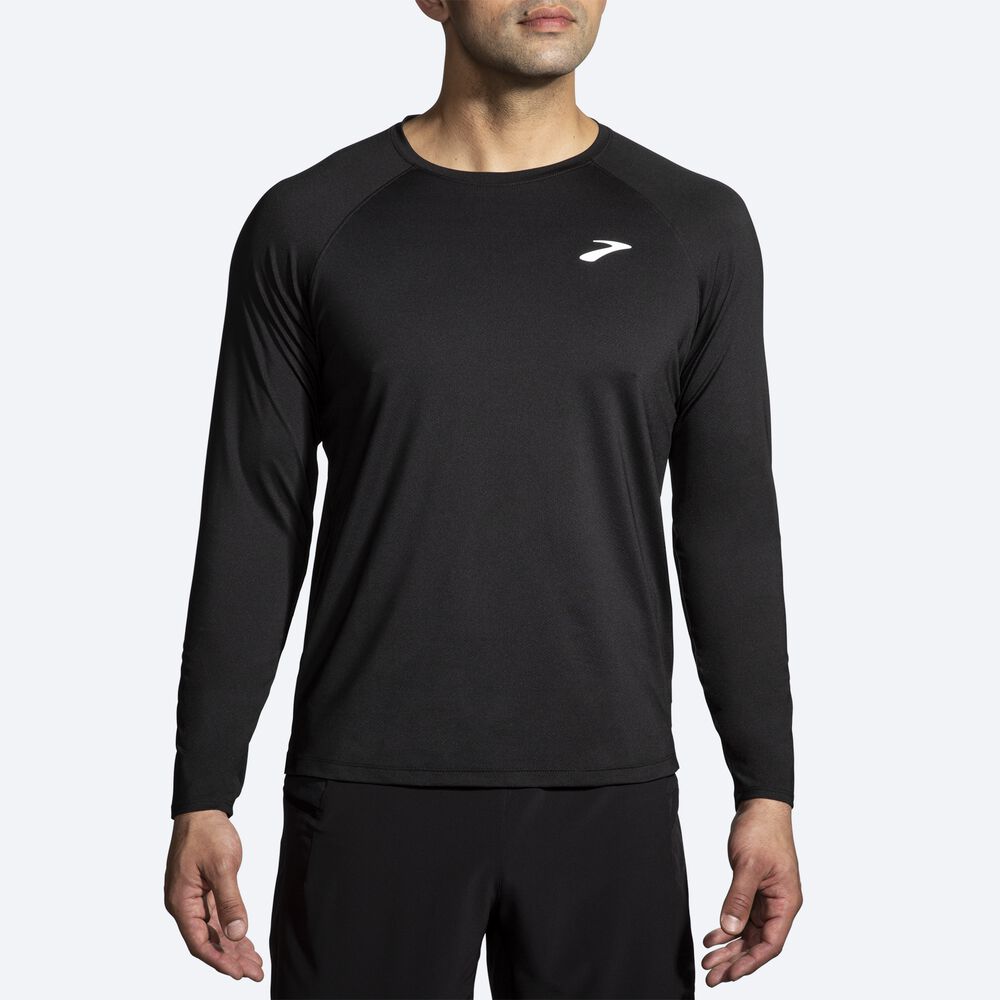 Camiseta Brooks Atmosphere Long Sleeve 2.0 Hombre Negras | CR28053