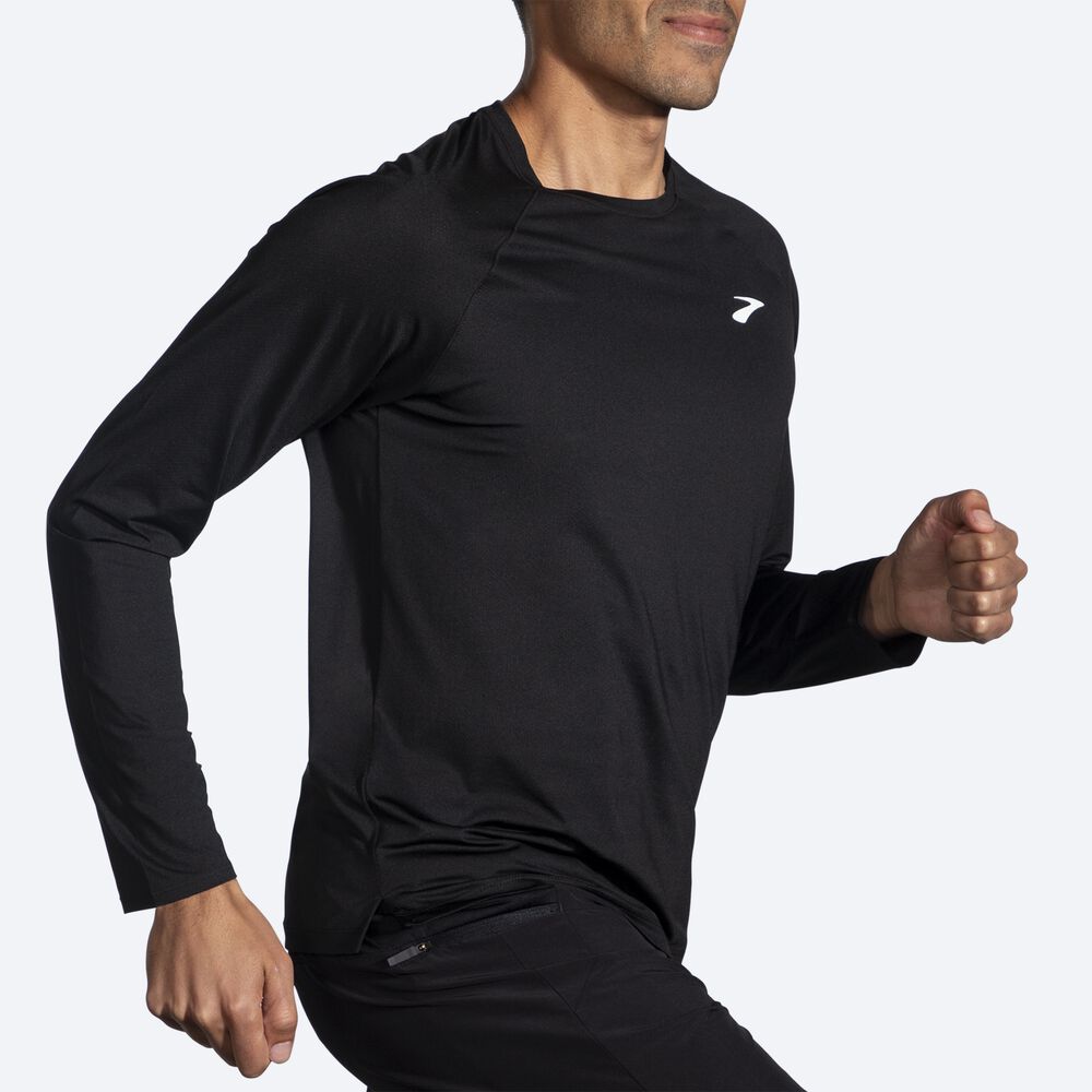 Camiseta Brooks Atmosphere Long Sleeve 2.0 Hombre Negras | CR28053