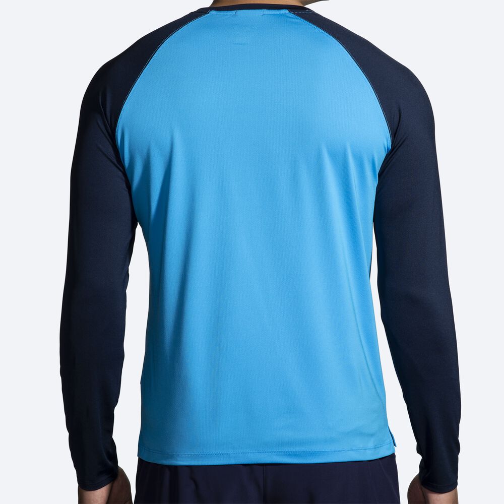 Camiseta Brooks Atmosphere Long Sleeve 2.0 Hombre Azules/Azul Marino | CR54102