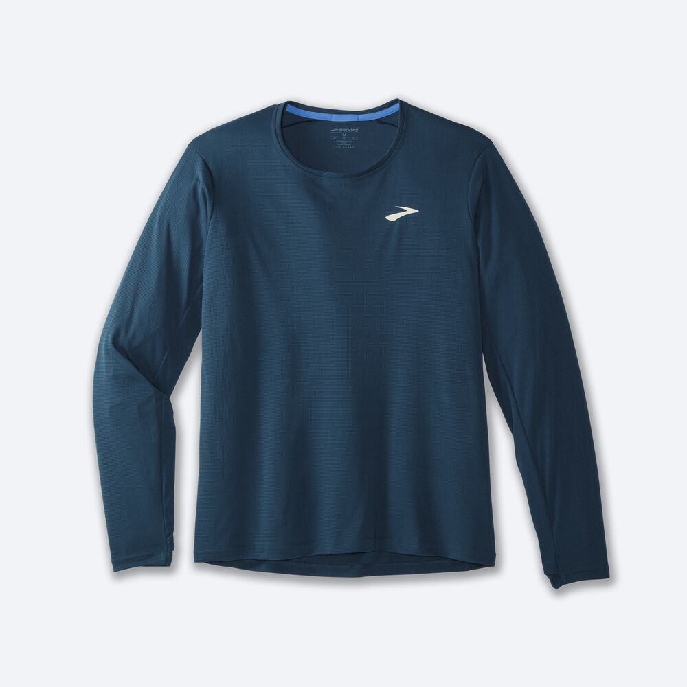 Camiseta Brooks Atmosphere Long Sleeve Hombre Indigo | CR21650