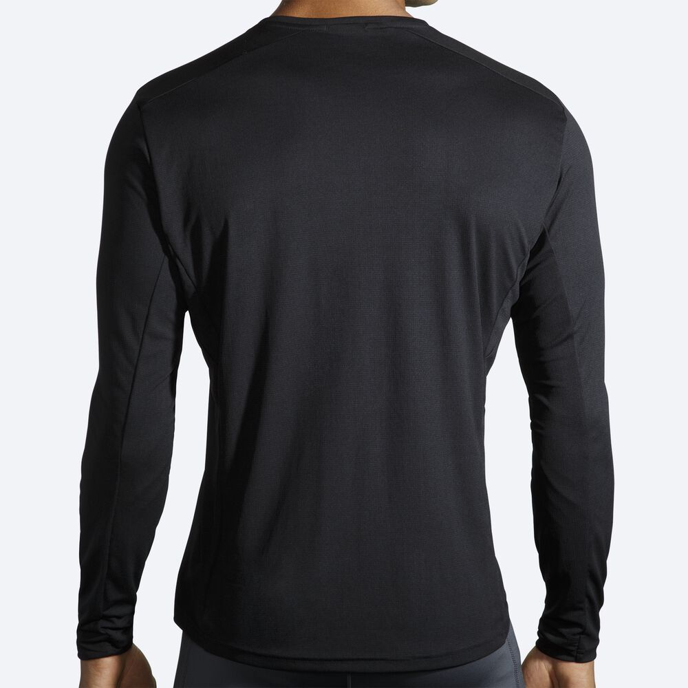 Camiseta Brooks Atmosphere Long Sleeve Hombre Negras | CR61402