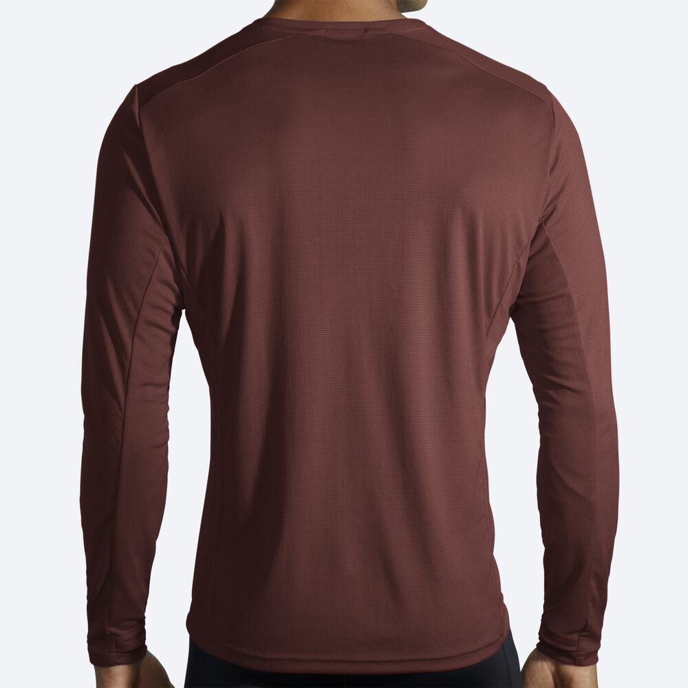 Camiseta Brooks Atmosphere Long Sleeve Hombre Chocolate | CR97021