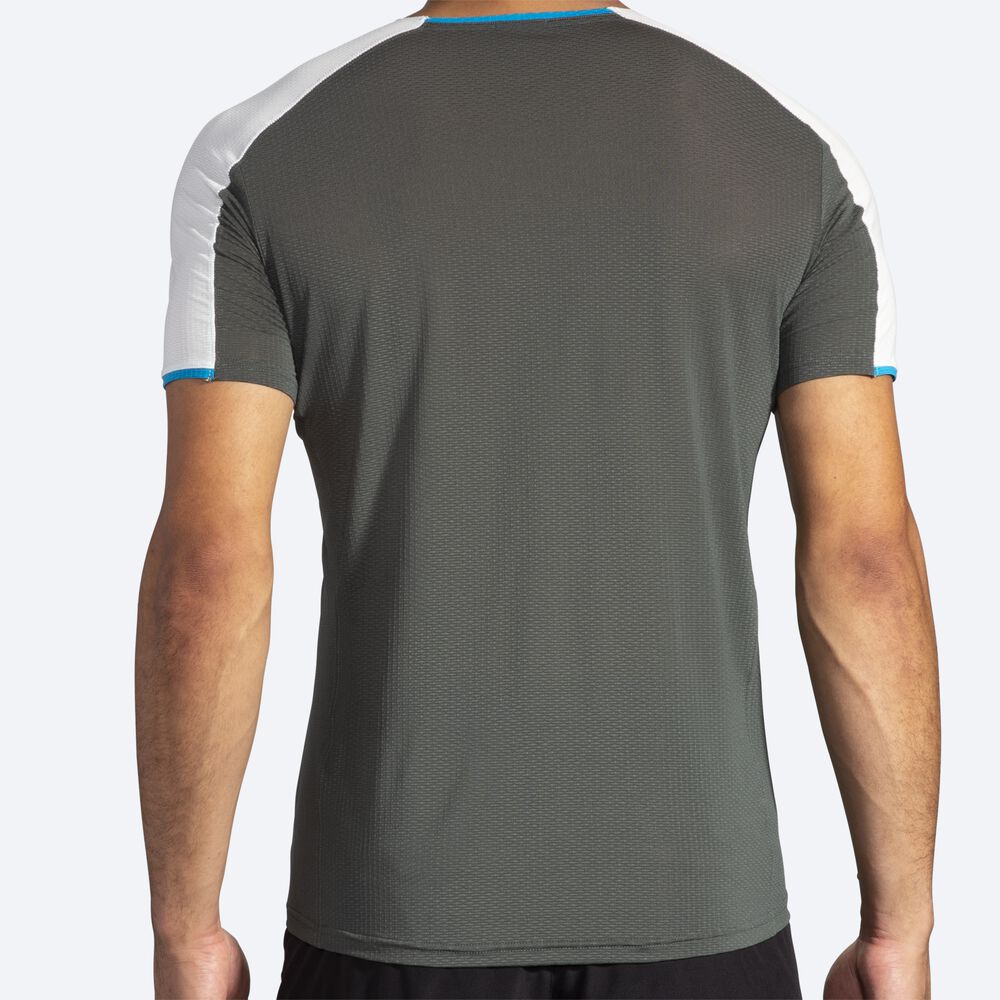 Camiseta Brooks Atmosphere Short Sleeve Hombre Gris Oscuro/Gris | CR18205