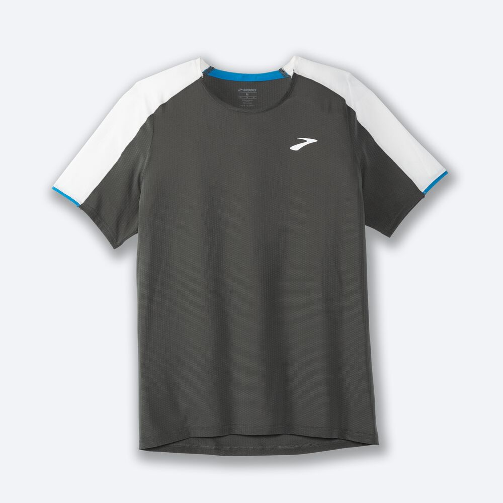 Camiseta Brooks Atmosphere Short Sleeve Hombre Gris Oscuro/Gris | CR18205