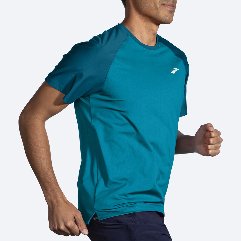 Camiseta Brooks Atmosphere Short Sleeve 2.0 Hombre Azules | CR39051