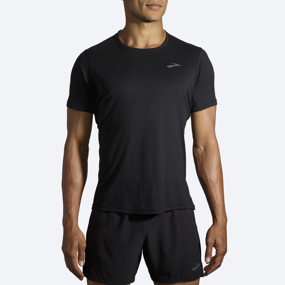 Camiseta Brooks Atmosphere Short Sleeve Hombre Negras | CR52498