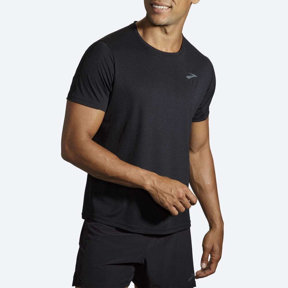 Camiseta Brooks Atmosphere Short Sleeve Hombre Negras | CR52498