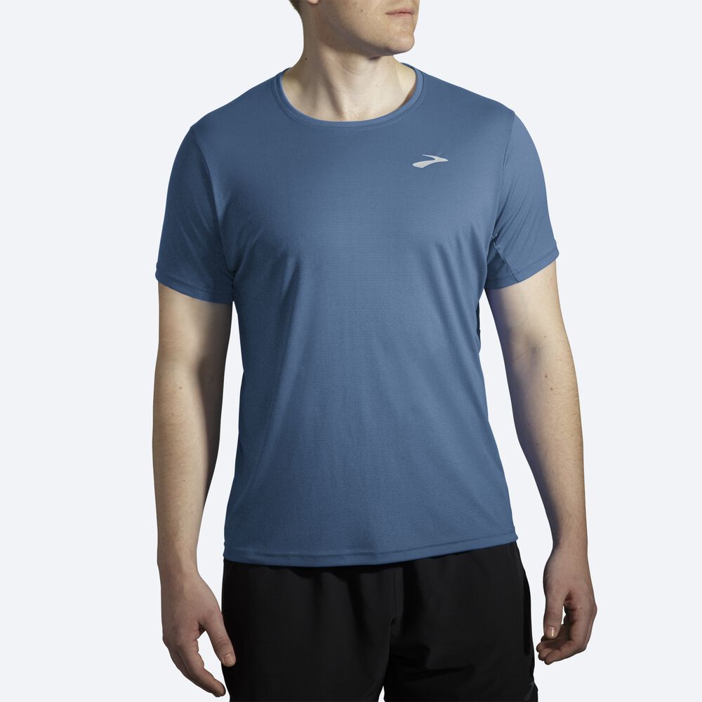 Camiseta Brooks Atmosphere Short Sleeve Hombre Azules | CR57043