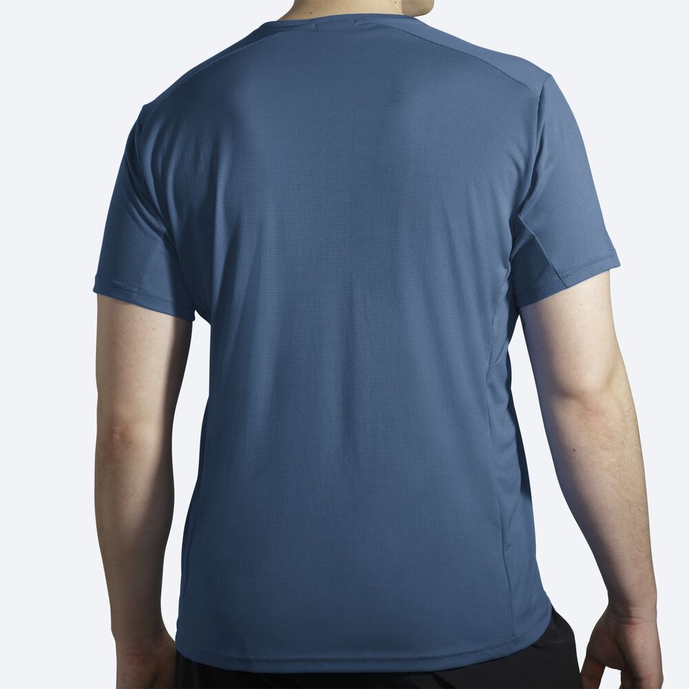 Camiseta Brooks Atmosphere Short Sleeve Hombre Azules | CR57043