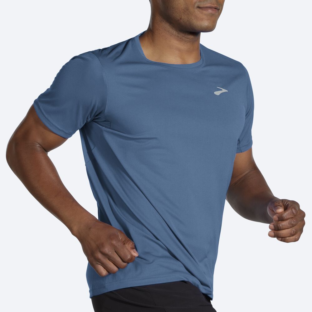 Camiseta Brooks Atmosphere Short Sleeve Hombre Azules | CR57043