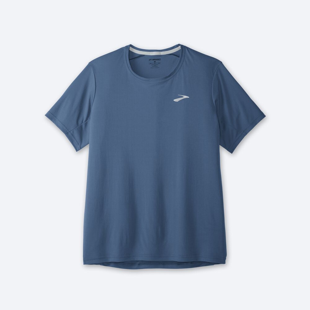 Camiseta Brooks Atmosphere Short Sleeve Hombre Azules | CR57043