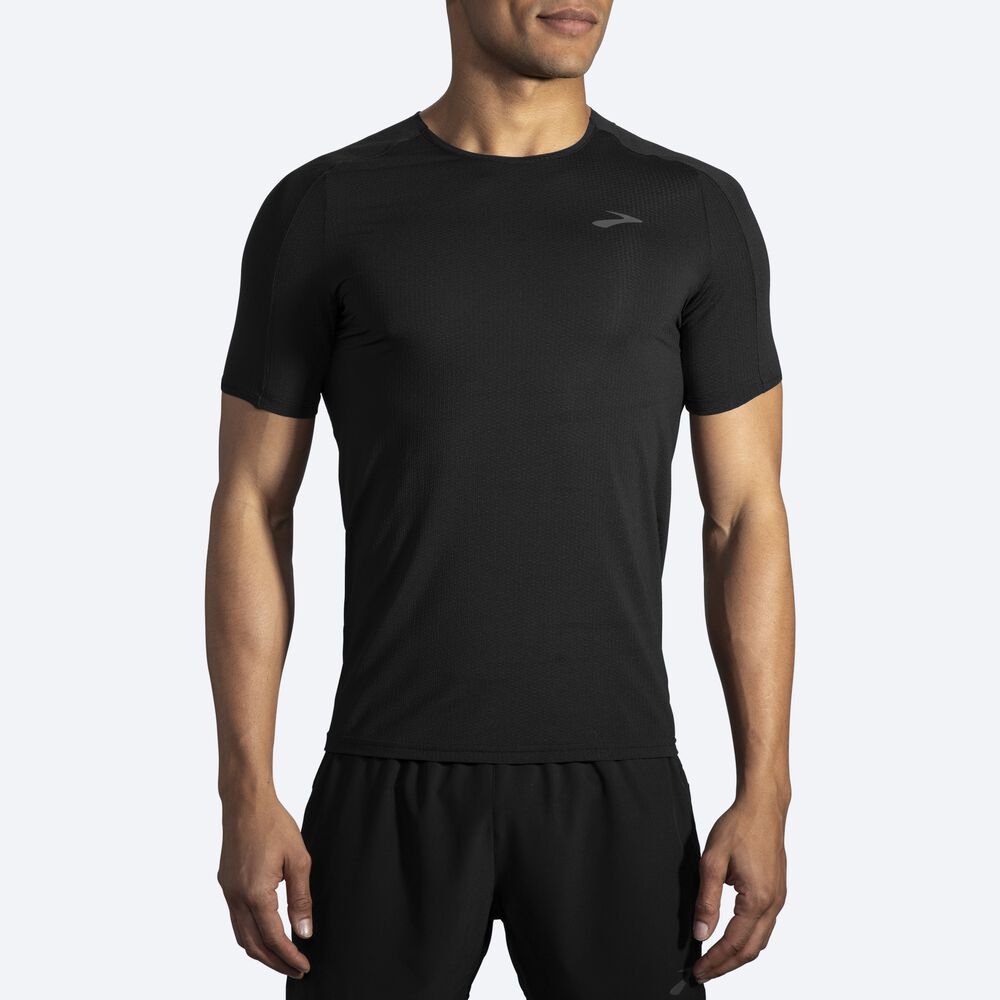 Camiseta Brooks Atmosphere Short Sleeve Hombre Negras | CR68509