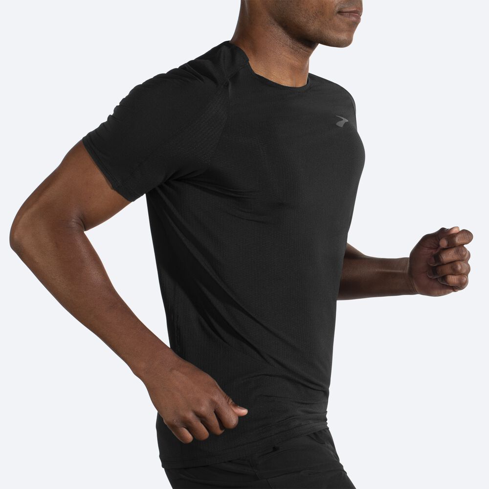 Camiseta Brooks Atmosphere Short Sleeve Hombre Negras | CR68509