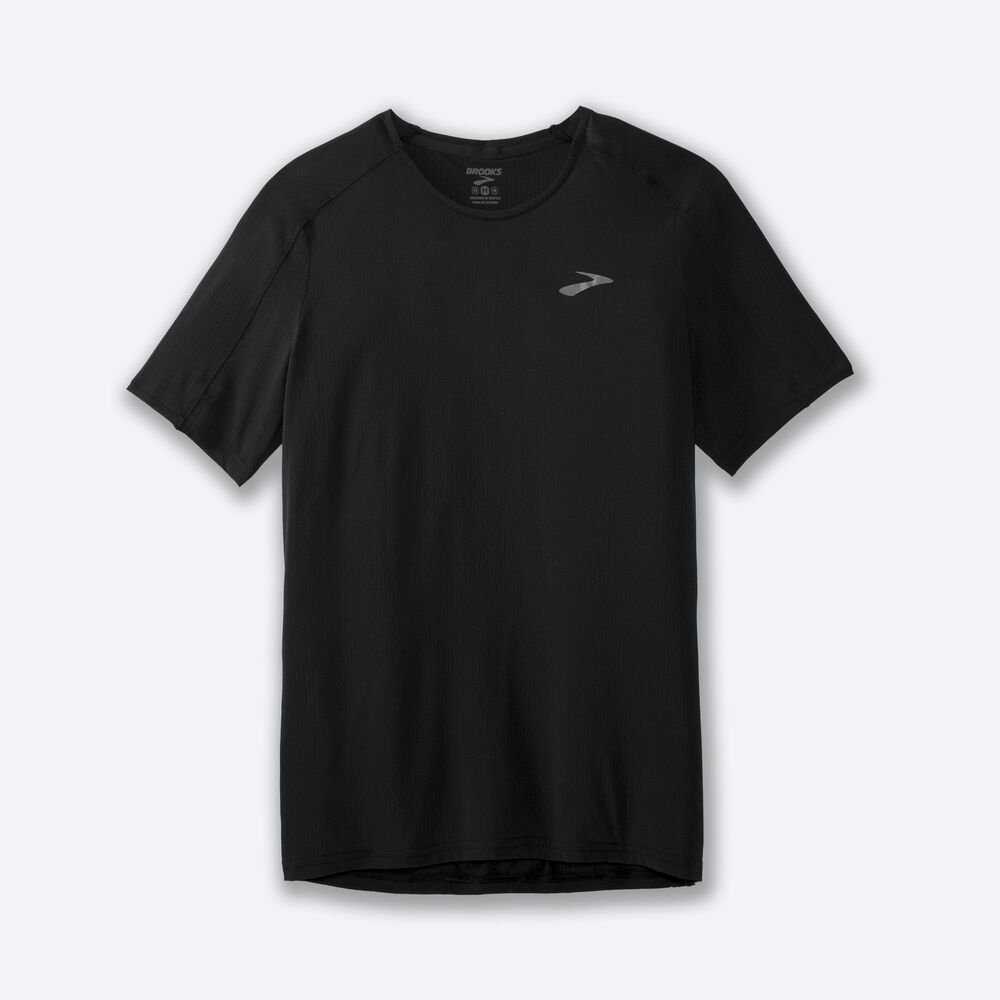 Camiseta Brooks Atmosphere Short Sleeve Hombre Negras | CR68509