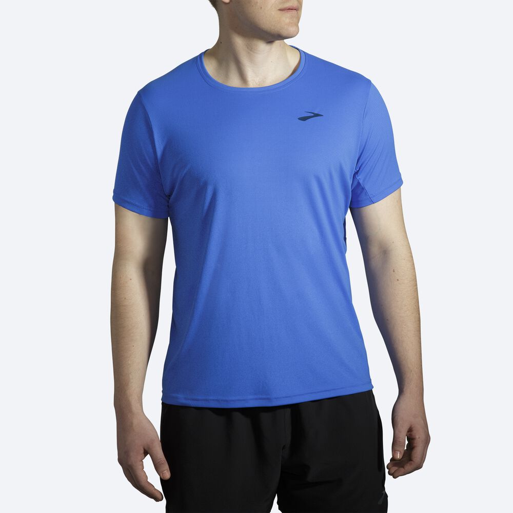 Camiseta Brooks Atmosphere Short Sleeve Hombre Azules | CR78265