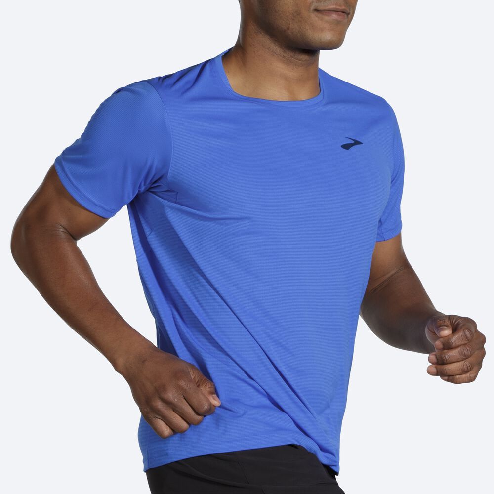 Camiseta Brooks Atmosphere Short Sleeve Hombre Azules | CR78265