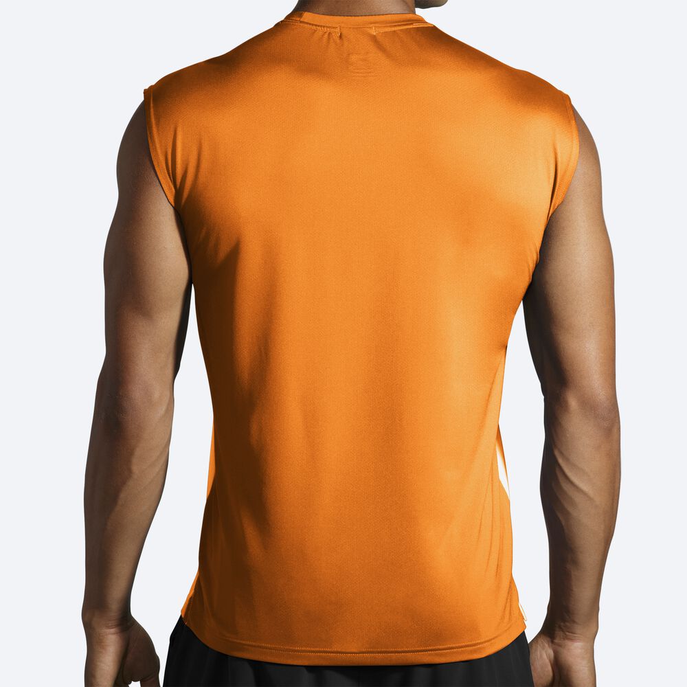 Camiseta Brooks Atmosphere Sleeveless 2.0 Hombre Doradas/Naranjas | CR29710