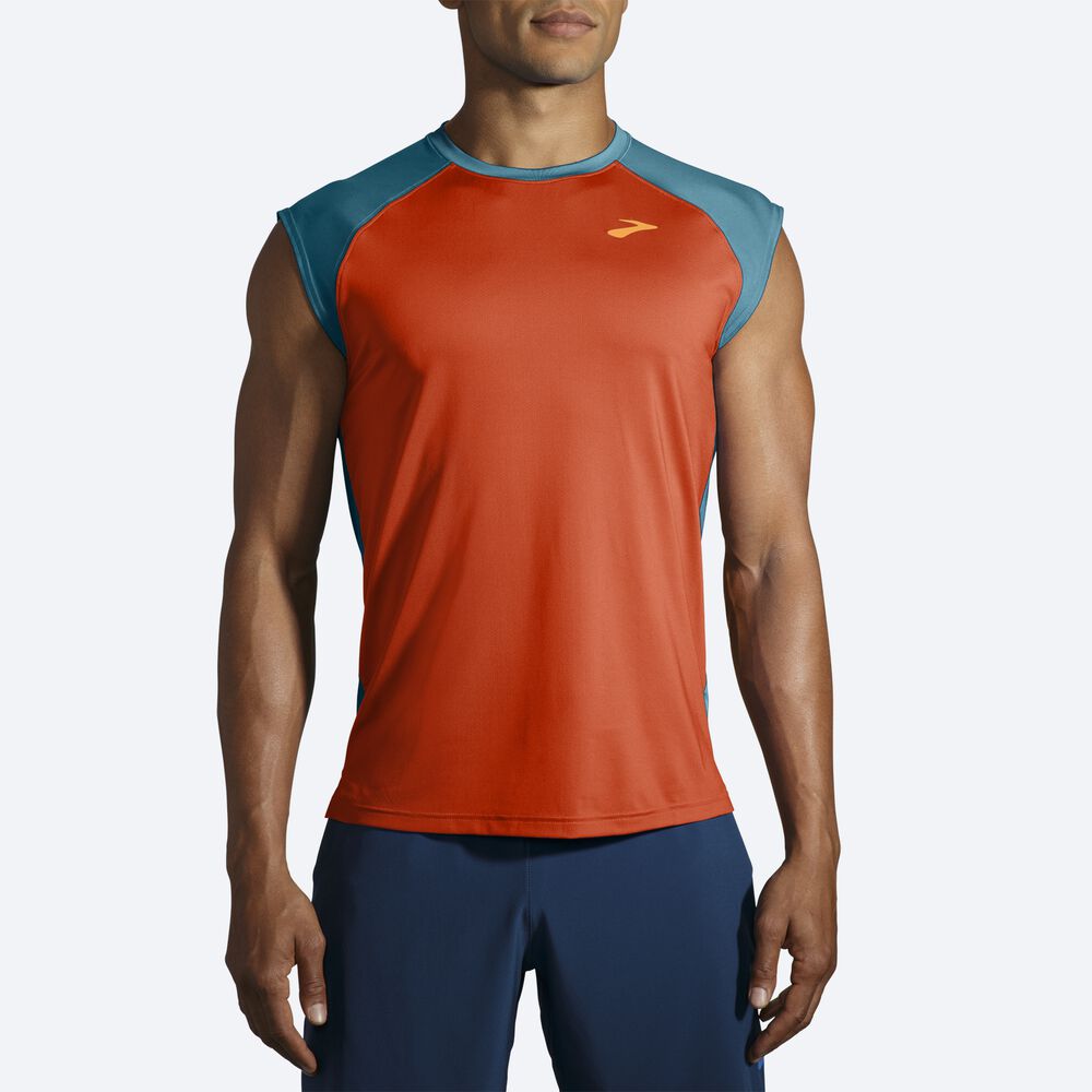 Camiseta Brooks Atmosphere Sleeveless 2.0 Hombre Rojas/Azules | CR78940