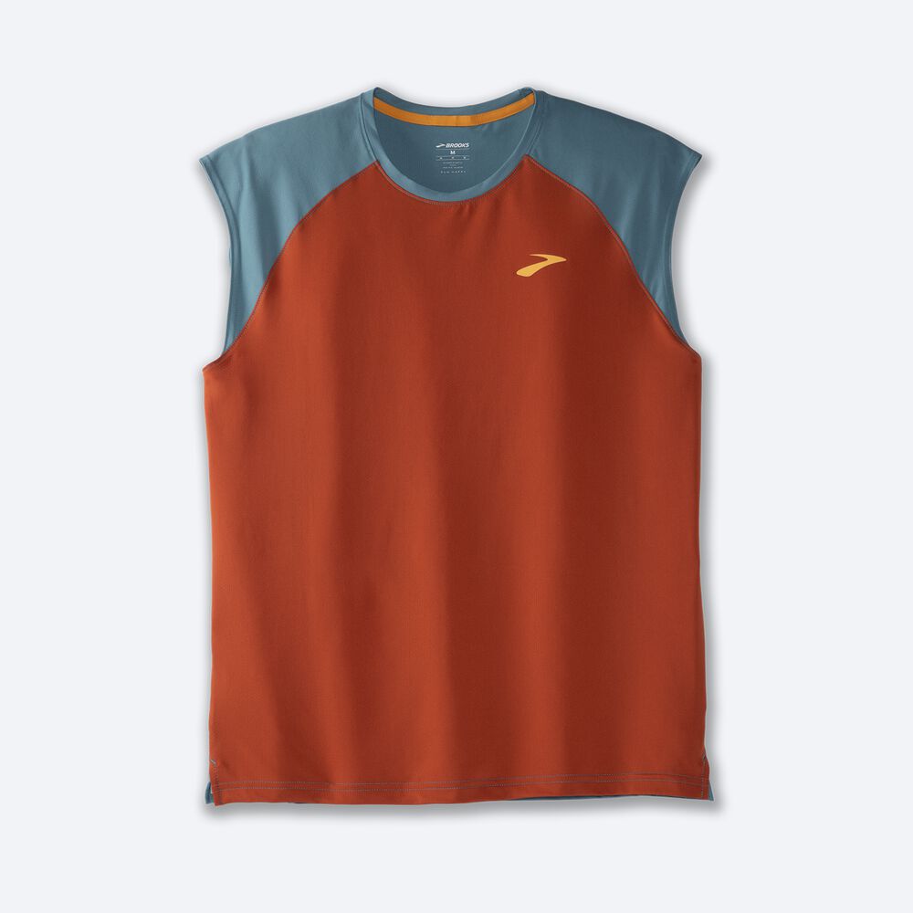 Camiseta Brooks Atmosphere Sleeveless 2.0 Hombre Rojas/Azules | CR78940