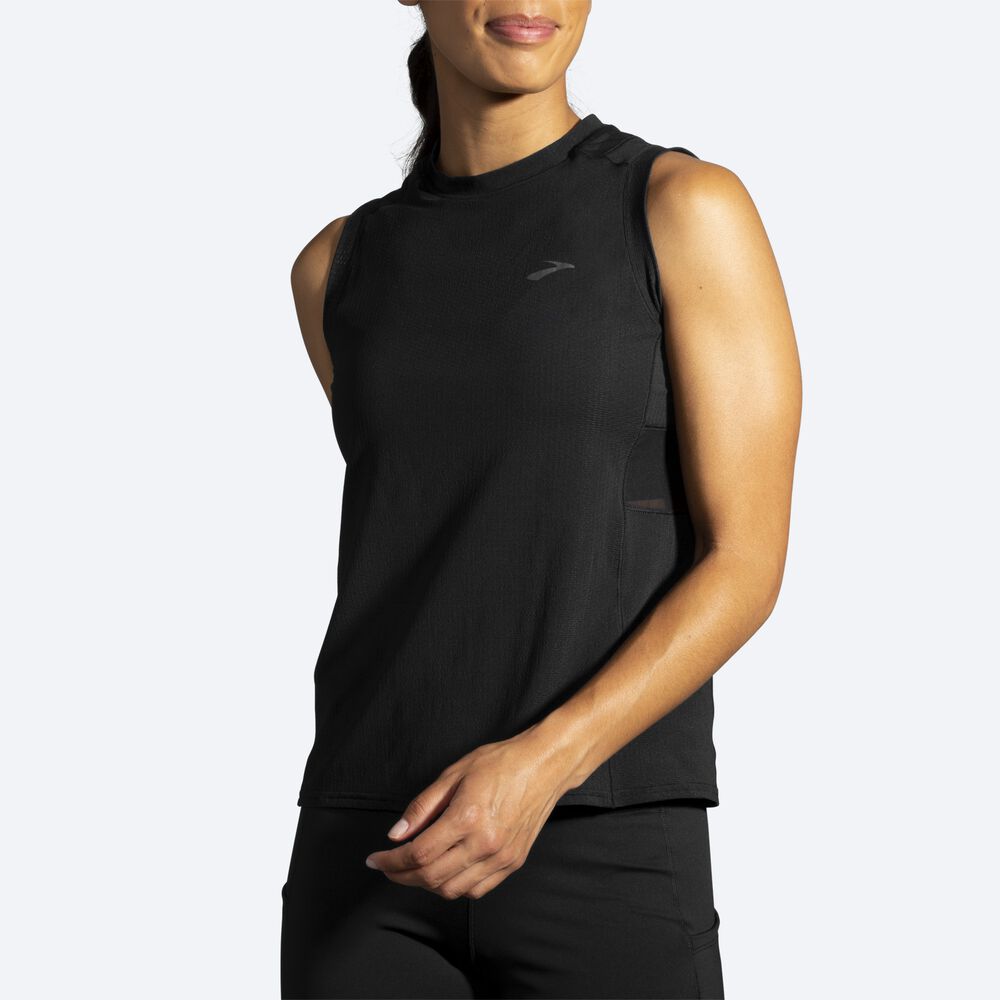 Camiseta Brooks Atmosphere Sleeveless Mujer Negras | CR32149