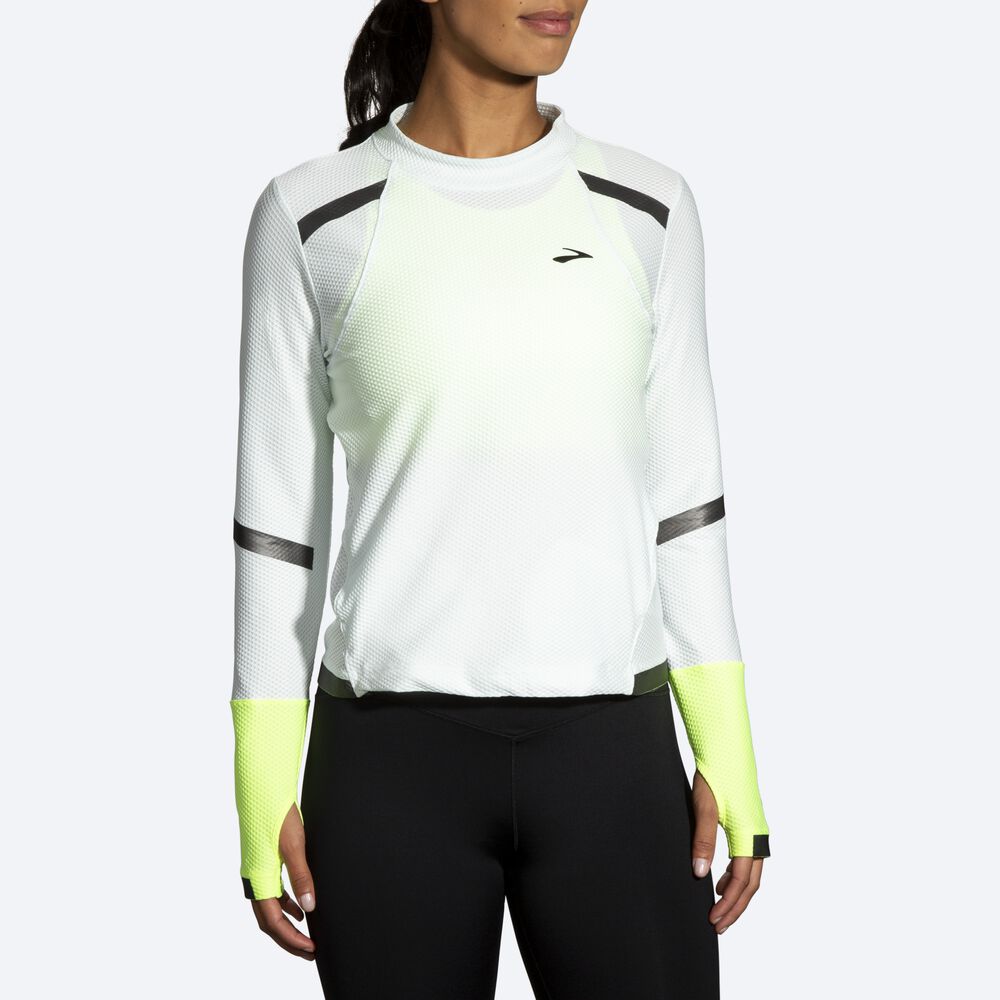 Camiseta Brooks Carbonite Long Sleeve Mujer Gris | CR08627