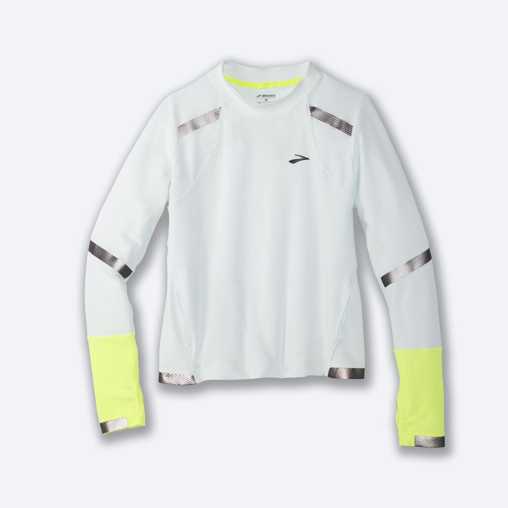 Camiseta Brooks Carbonite Long Sleeve Mujer Gris | CR08627