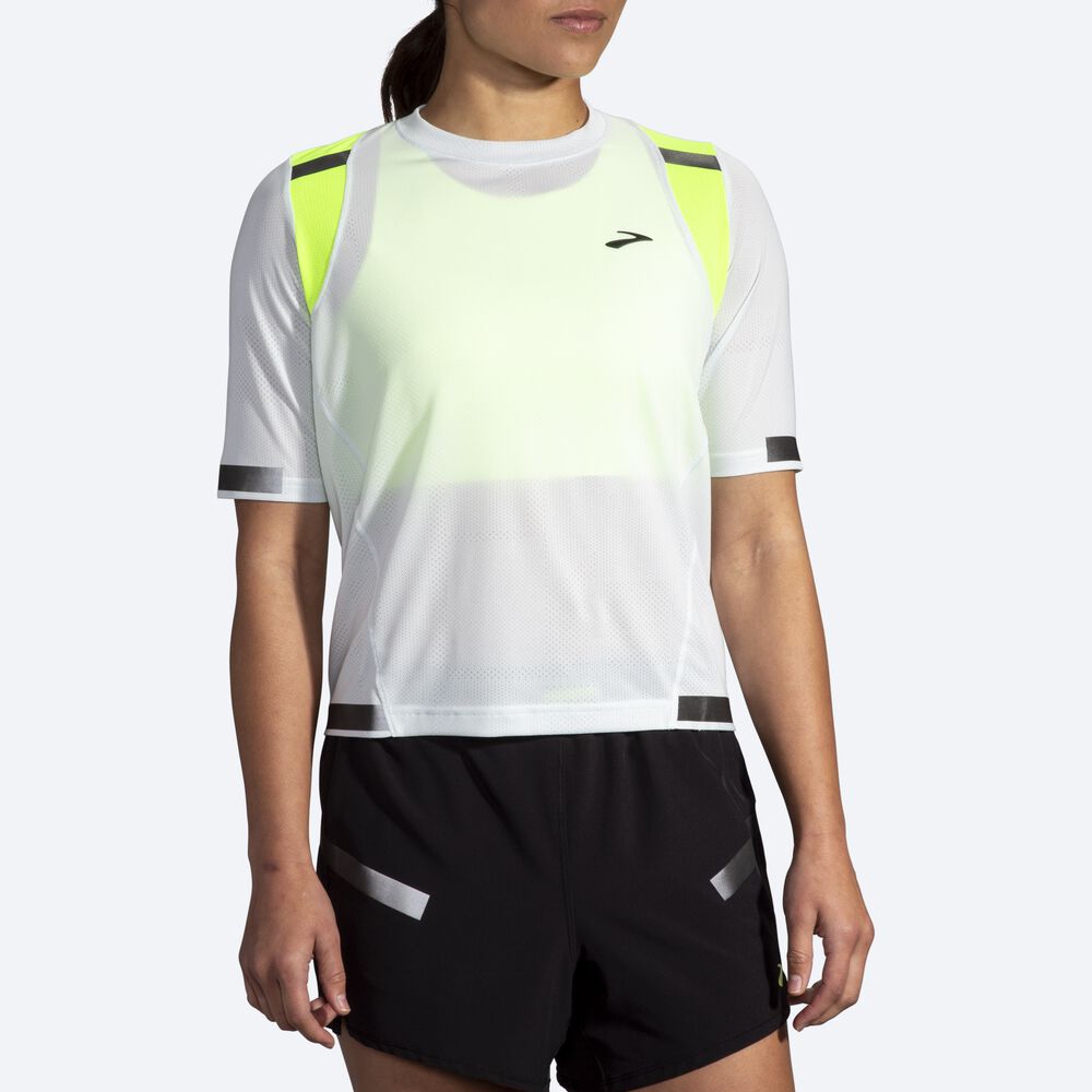 Camiseta Brooks Carbonite Short Sleeve Mujer Gris | CR57086