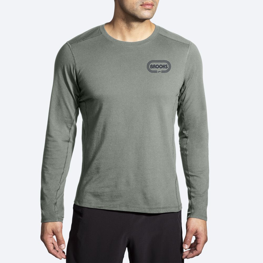 Camiseta Brooks Distance Long Sleeve 2.0 Hombre Verde | CR54268