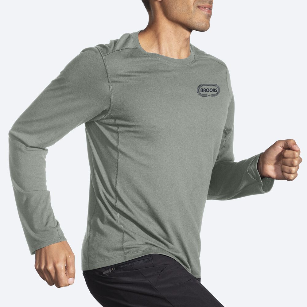 Camiseta Brooks Distance Long Sleeve 2.0 Hombre Verde | CR54268