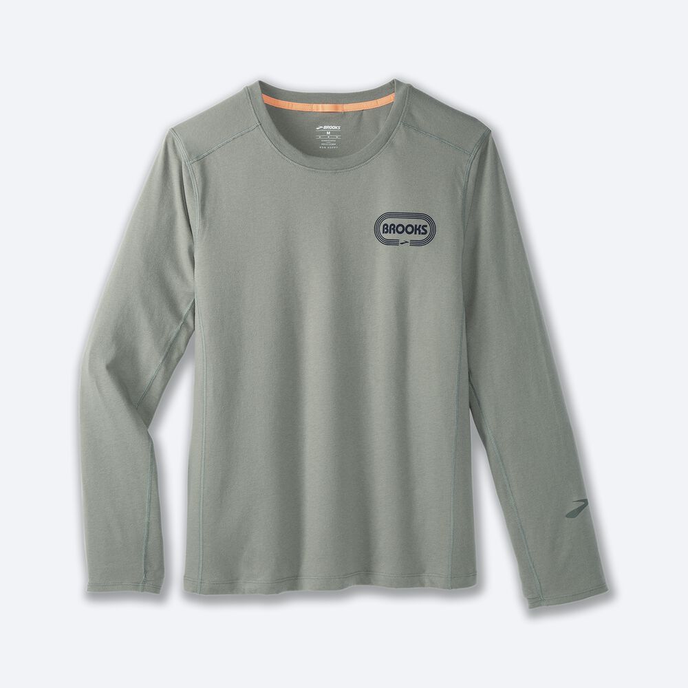 Camiseta Brooks Distance Long Sleeve 2.0 Hombre Verde | CR54268