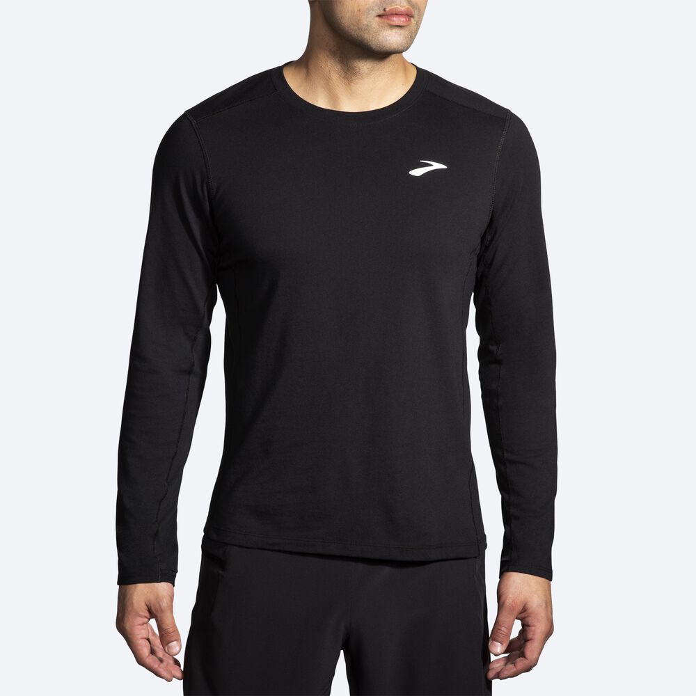 Camiseta Brooks Distance Long Sleeve 2.0 Hombre Negras | CR68390