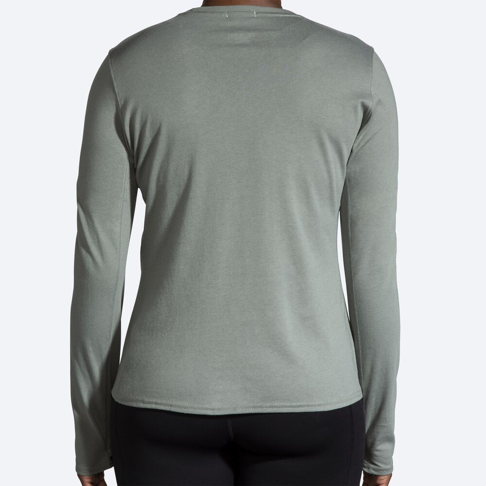 Camiseta Brooks Distance Long Sleeve 2.0 Mujer Verde | CR76295