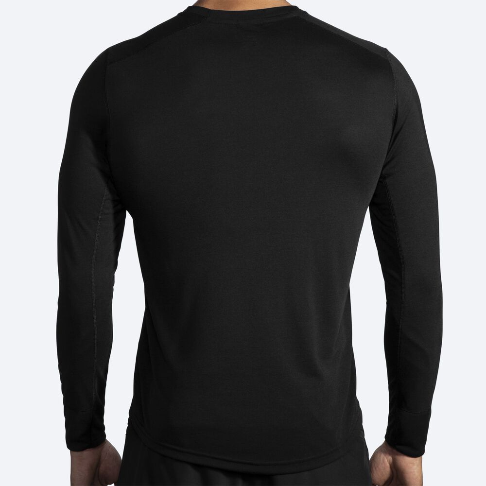 Camiseta Brooks Distance Long Sleeve Hombre Negras | CR07954