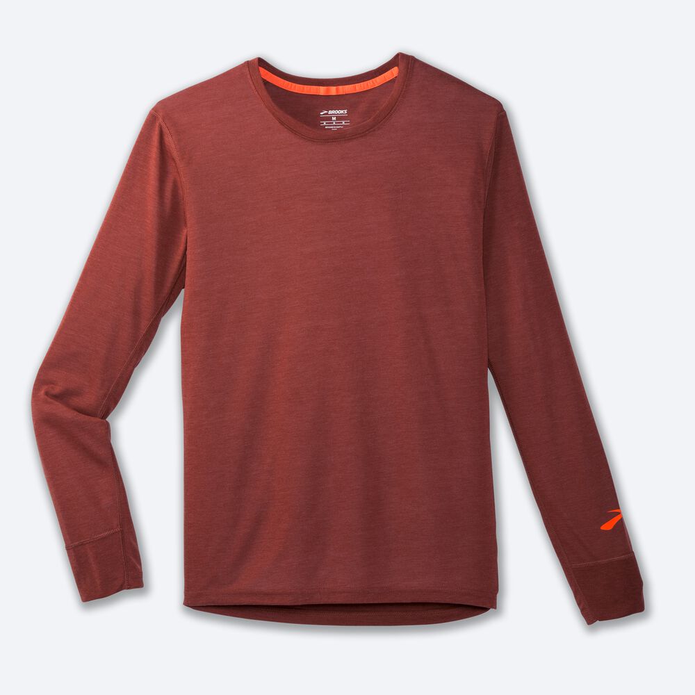 Camiseta Brooks Distance Long Sleeve Hombre Cobra | CR26954