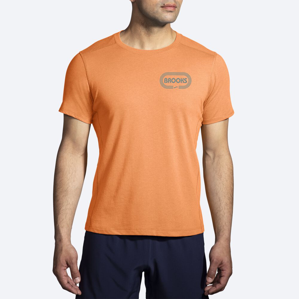 Camiseta Brooks Distance Short Sleeve 2.0 Hombre Naranjas | CR07652