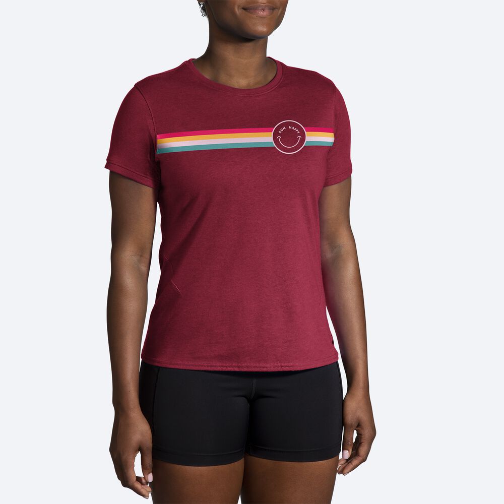 Camiseta Brooks Distance Short Sleeve 2.0 Mujer Multicolor | CR17543