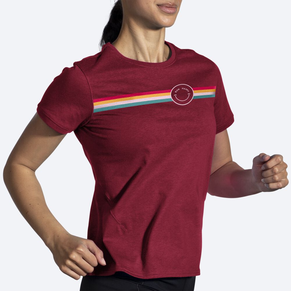 Camiseta Brooks Distance Short Sleeve 2.0 Mujer Multicolor | CR17543