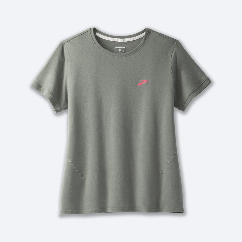 Camiseta Brooks Distance Short Sleeve 2.0 Mujer Verde | CR67394