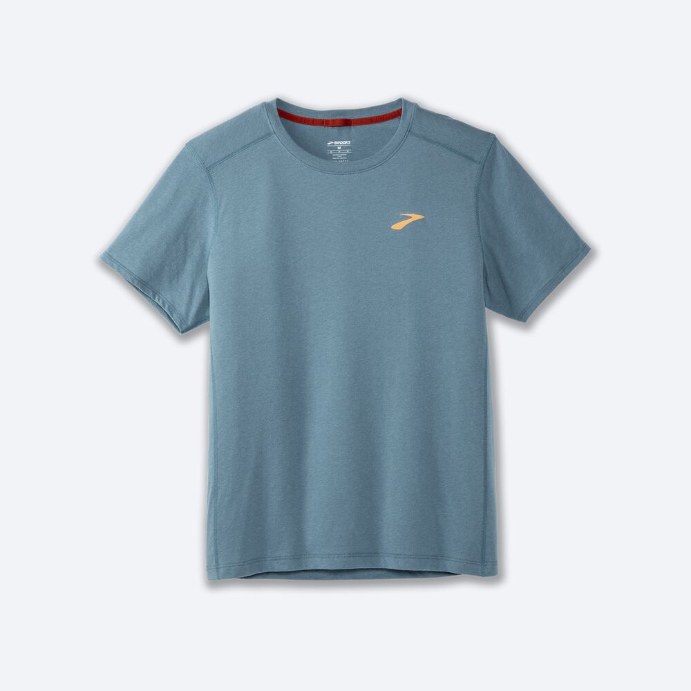 Camiseta Brooks Distance Short Sleeve 2.0 Hombre Azules | CR71805