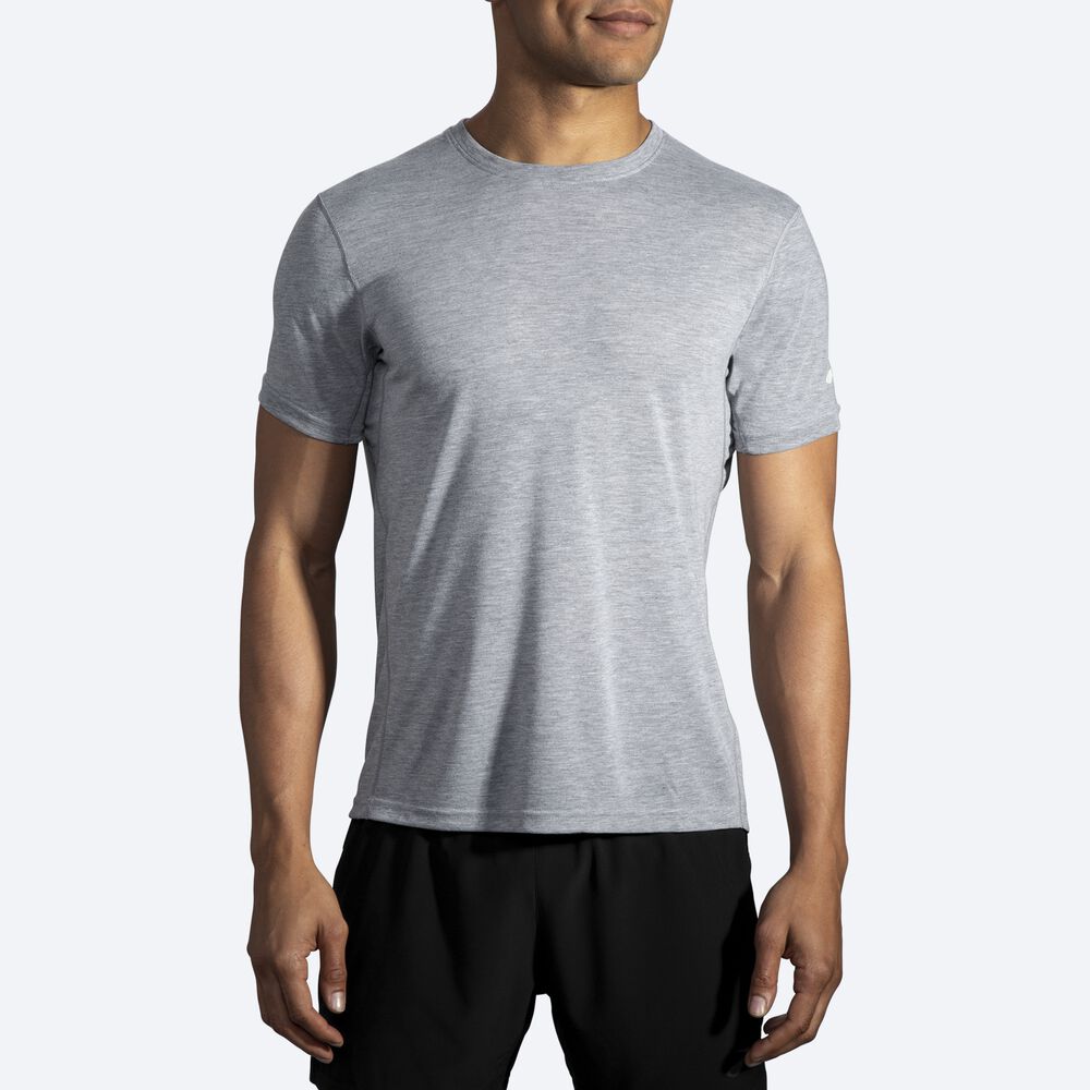 Camiseta Brooks Distance Short Sleeve Hombre Gris | CR17643