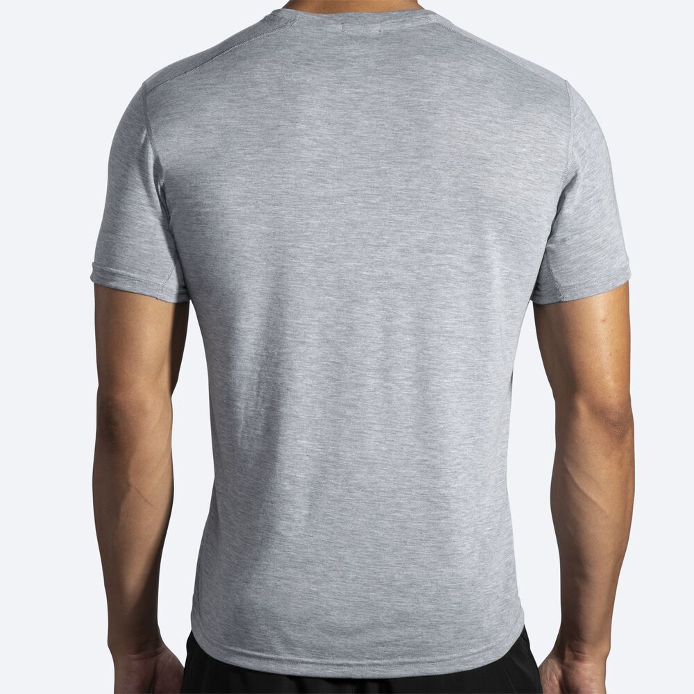 Camiseta Brooks Distance Short Sleeve Hombre Gris | CR17643