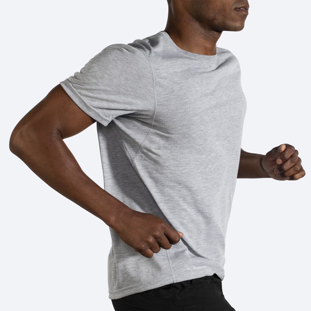 Camiseta Brooks Distance Short Sleeve Hombre Gris | CR17643