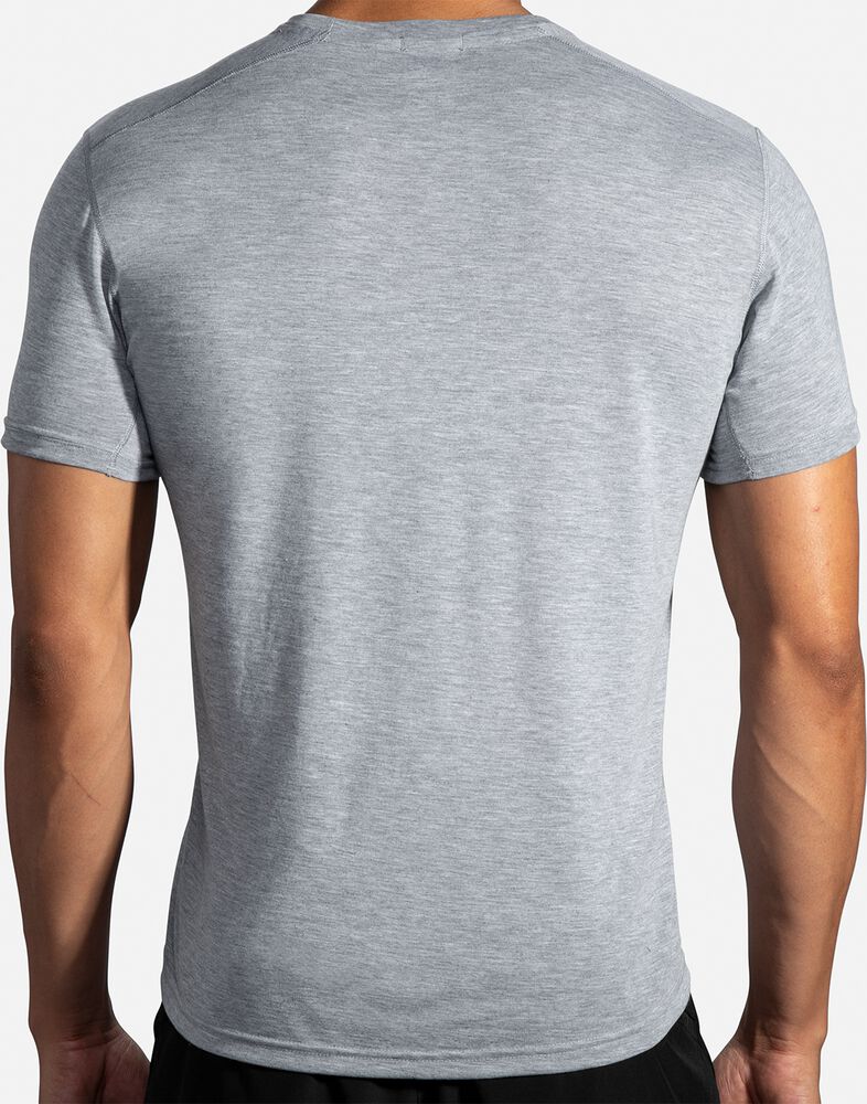 Camiseta Brooks Distance Short Sleeve Hombre Gris | CR19603