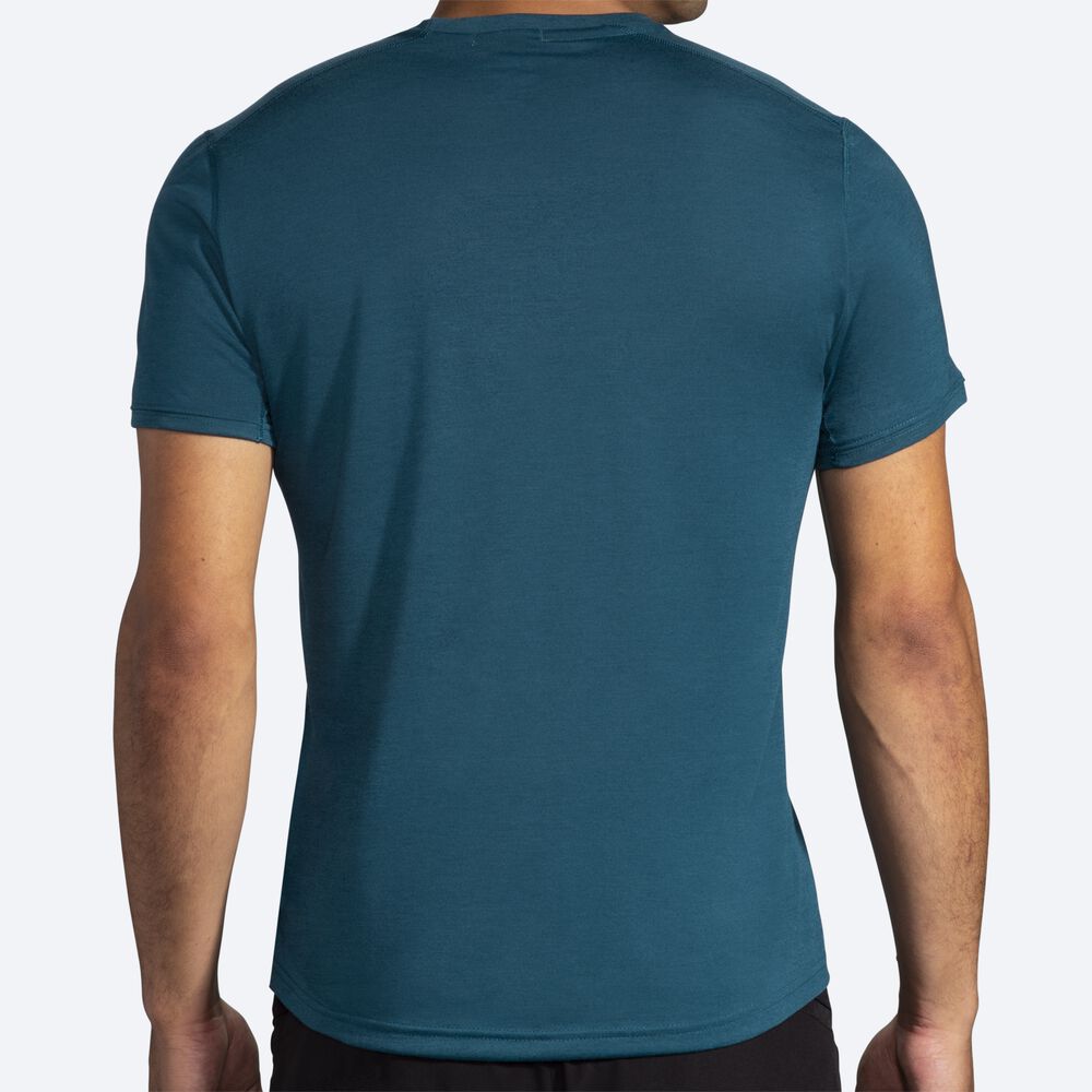 Camiseta Brooks Distance Short Sleeve Hombre Verde Oscuro | CR25793