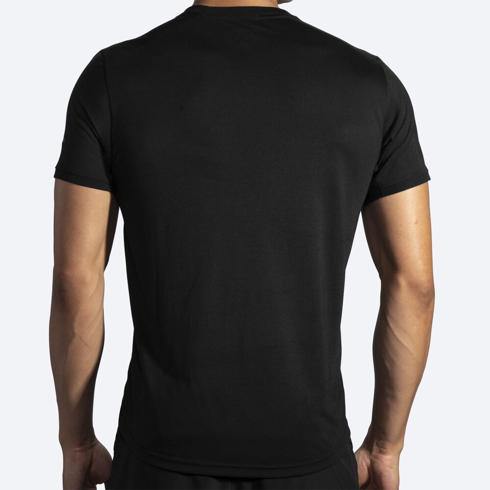 Camiseta Brooks Distance Short Sleeve Hombre Negras | CR29067