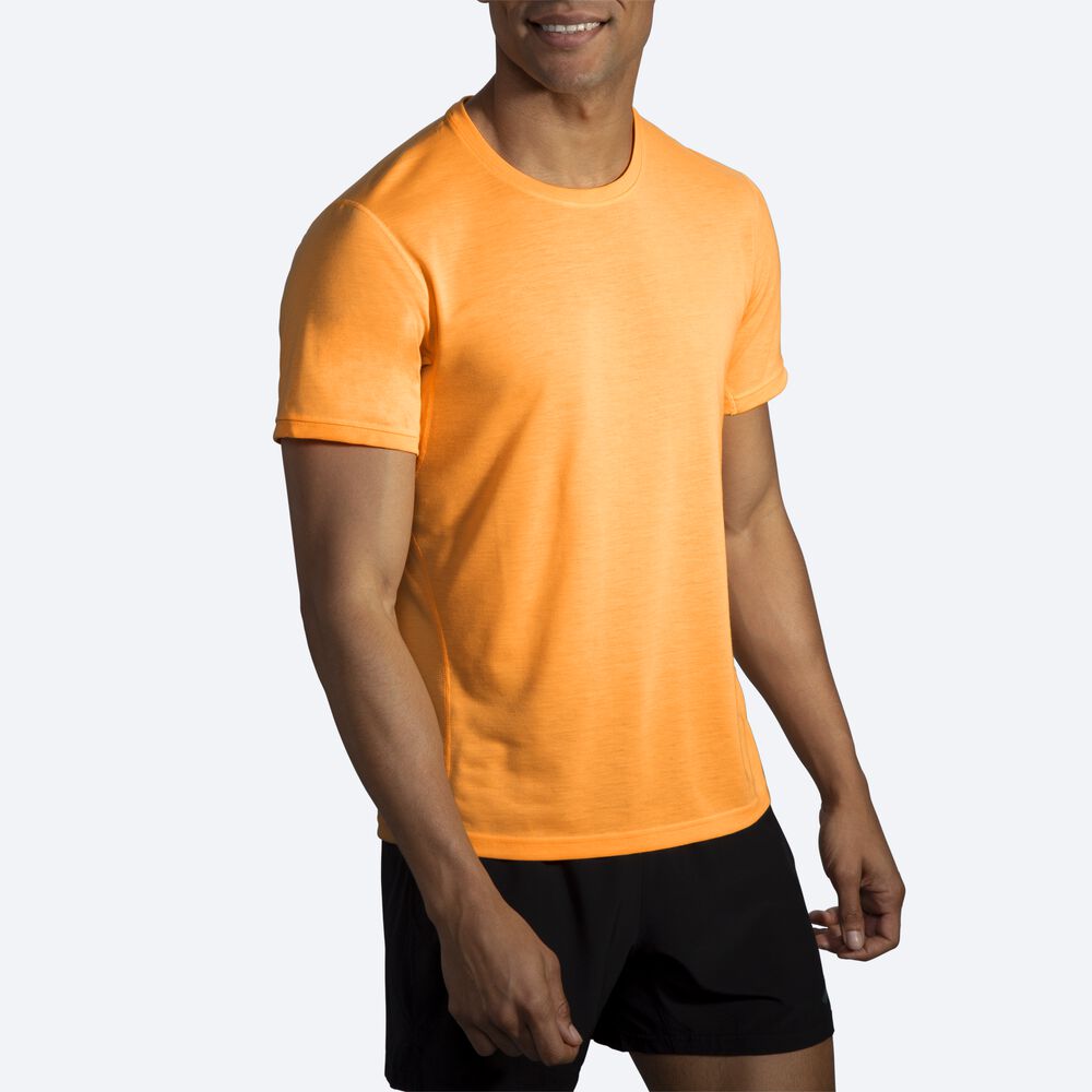 Camiseta Brooks Distance Short Sleeve Hombre Naranjas | CR29146