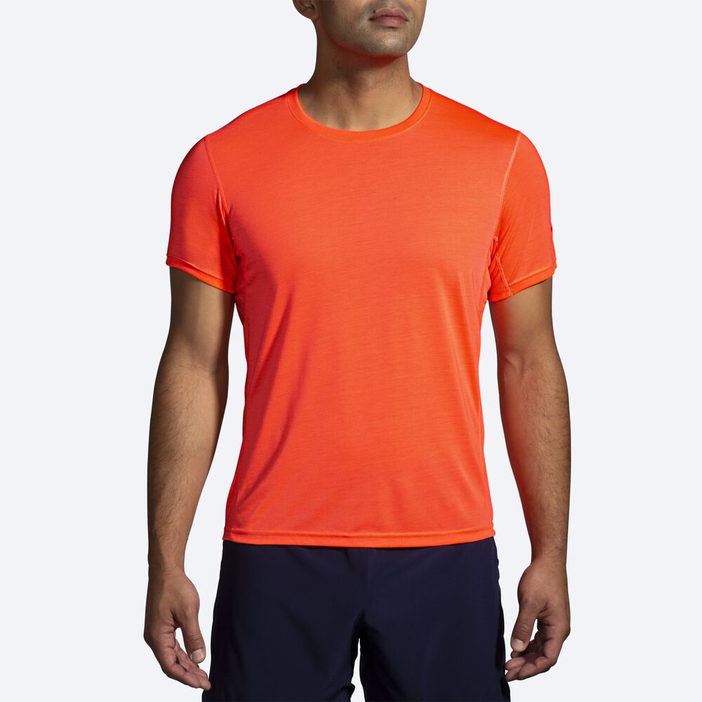 Camiseta Brooks Distance Short Sleeve Hombre Naranjas | CR31025