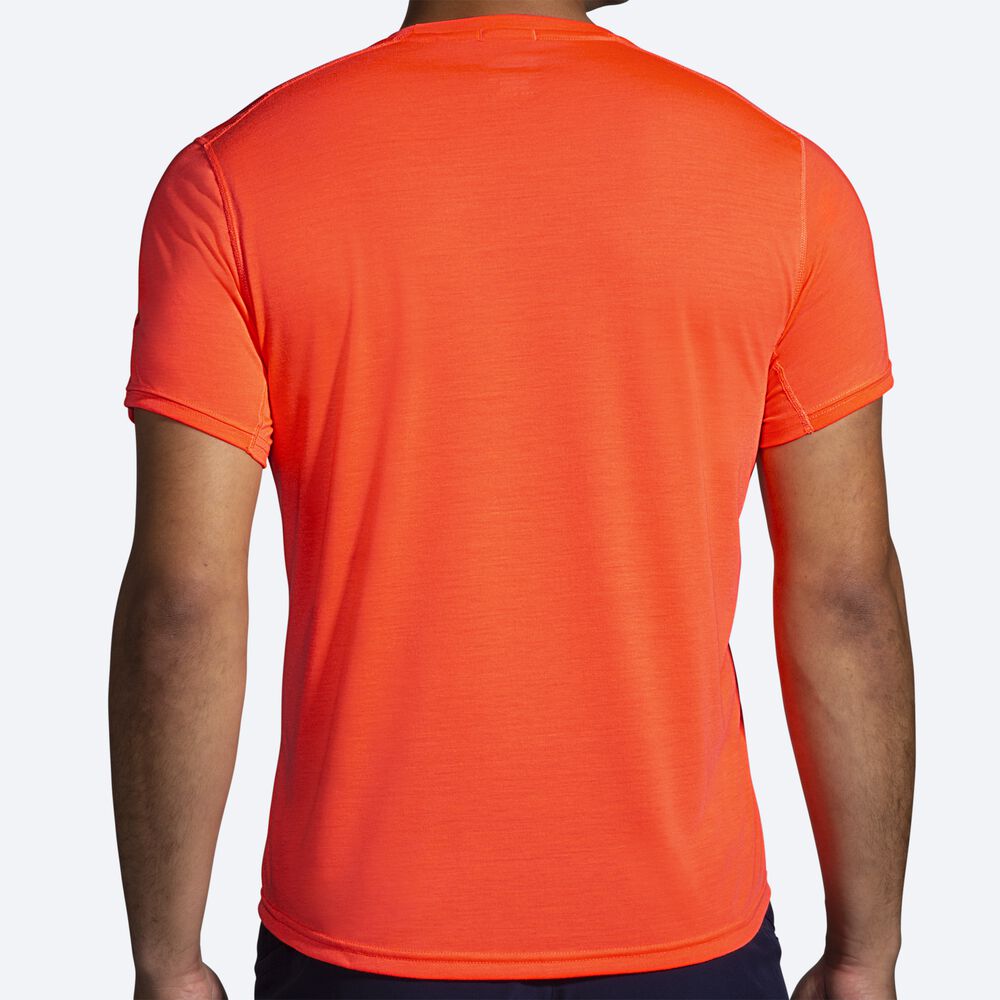 Camiseta Brooks Distance Short Sleeve Hombre Naranjas | CR31025